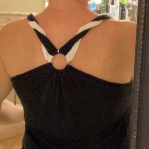 2/$15 Layered cowl neck twist strap tank top